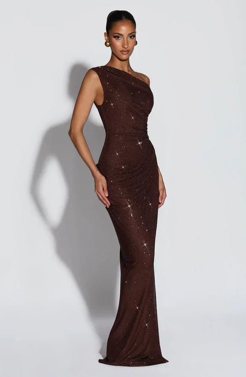 Women's Satin V-Neck Maxi Dress Summer Cocktail Evening Gown