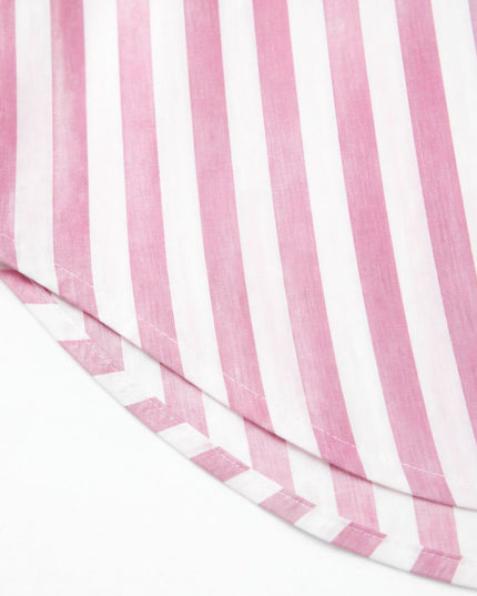 Women's Shirt Dress in Stripes, Collared and Sleeveless
