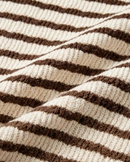 Women's Short Sleeve Knit Top in Stripes with a Relaxed Fit