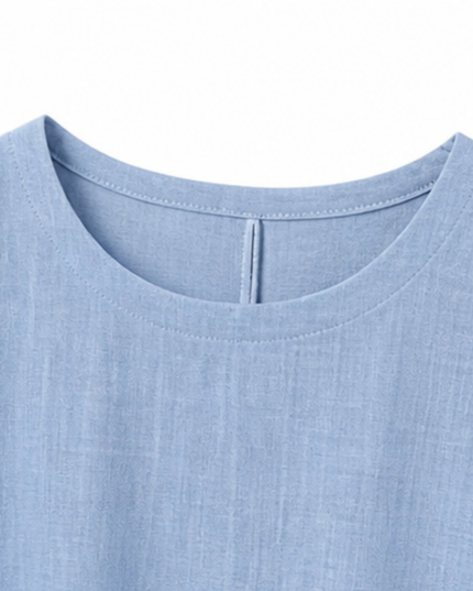 Women's Short Sleeve Midi Dress with Diagonal Buttons