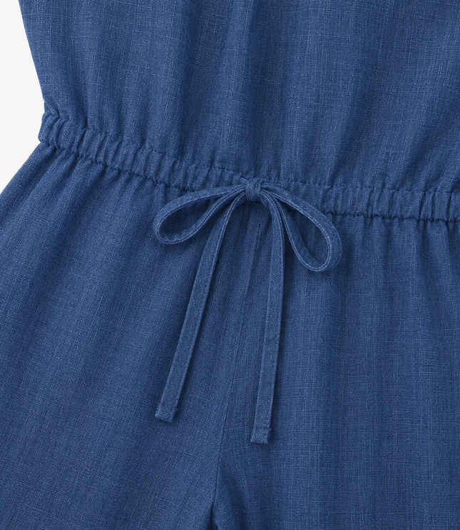 Women's Sleeveless Jumpsuit with Halter Neck and Wide Legs