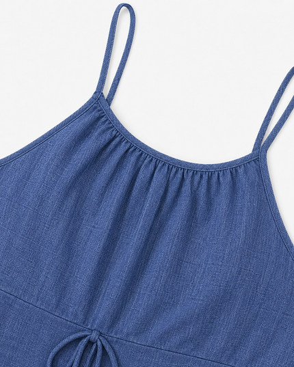 Women's Sleeveless Jumpsuit with Halter Neck and Wide Legs