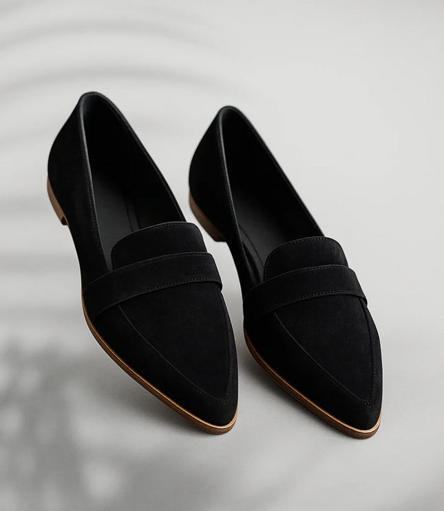Women's Slip-On Loafers with a Cushioned Insole and Round Toe
