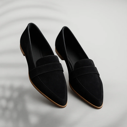 Women's Slip-On Loafers with a Cushioned Insole and Round Toe
