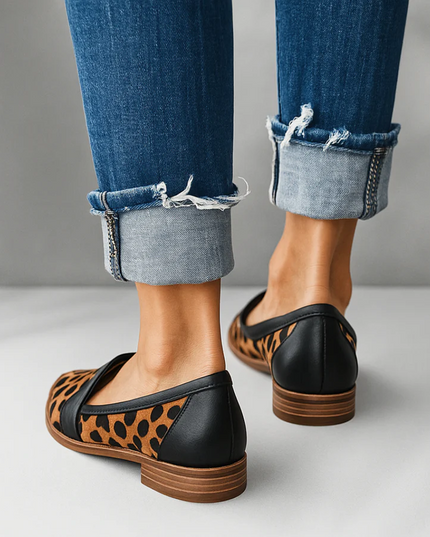 Women's Slip-On Loafers with a Cushioned Insole and Round Toe