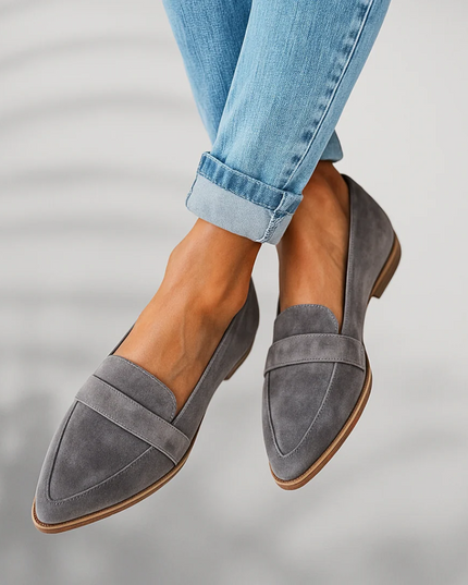 Women's Slip-On Loafers with a Cushioned Insole and Round Toe