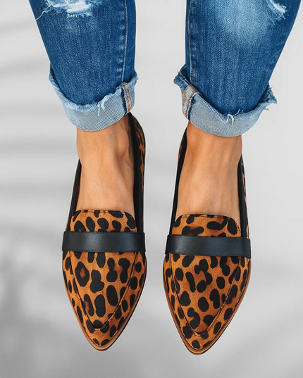 Women's Slip-On Loafers with a Cushioned Insole and Round Toe