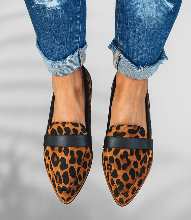 Women's Slip-On Loafers with a Cushioned Insole and Round Toe