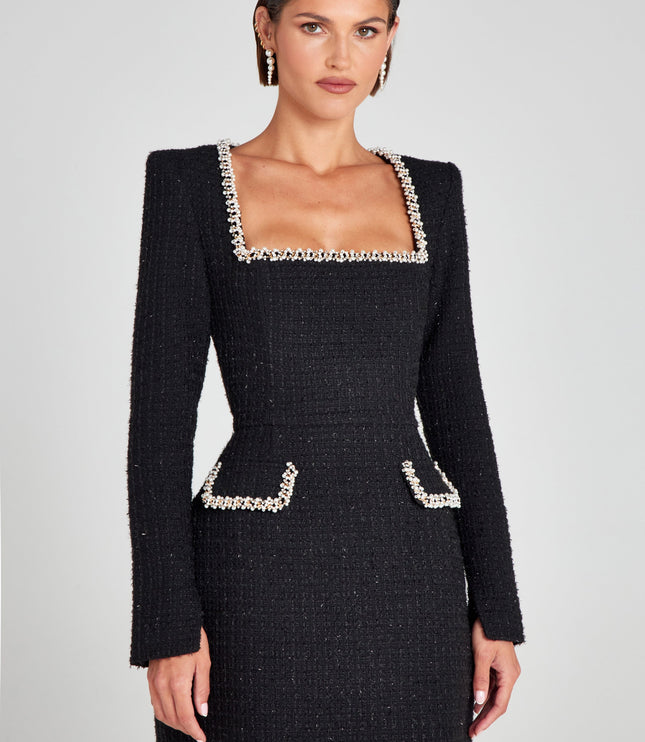 Women's Square Neck Long Sleeve Mini Homecoming Dress
