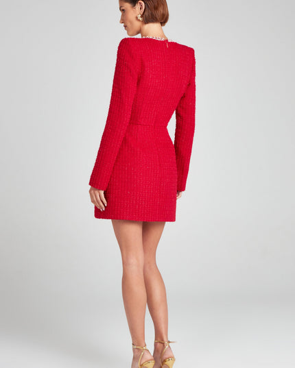 Women's Square Neck Long Sleeve Mini Homecoming Dress