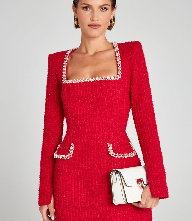 Women's Square Neck Long Sleeve Mini Homecoming Dress