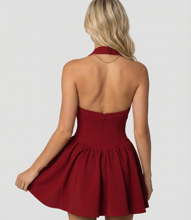 Women's Square Neck Short Sleeve Summer Mini Dress for Parties