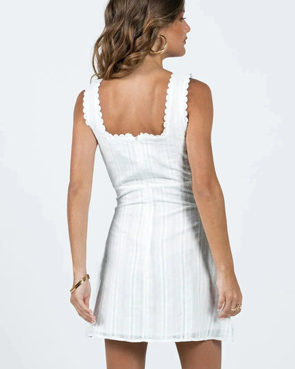 Women's Square Neck Summer Mini Homecoming Party Dress