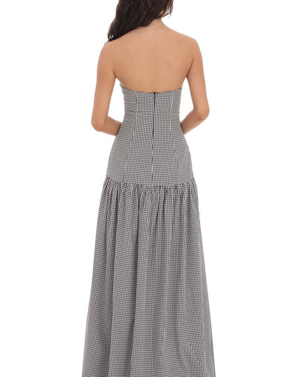 Women's Strapless Sleeveless Ruched Evening Maxi Dress