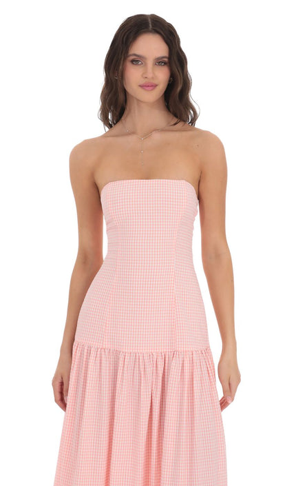 Women's Strapless Sleeveless Ruched Evening Maxi Dress