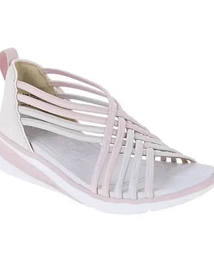 Women's Strappy Caged Wedges with Ankle Strap
