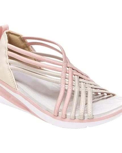 Women's Strappy Caged Wedges with Ankle Strap