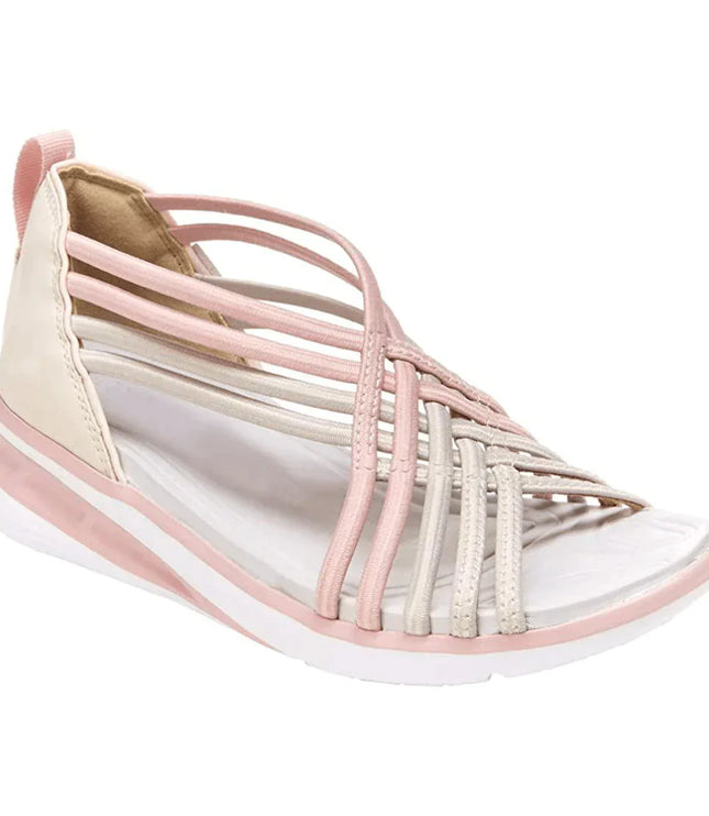 Women's Strappy Caged Wedges with Ankle Strap