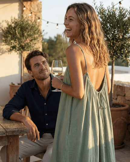 Women's Strappy Open-Back Floor-Length Maxi Sundress