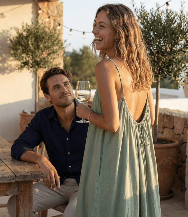 Women's Strappy Open-Back Floor-Length Maxi Sundress