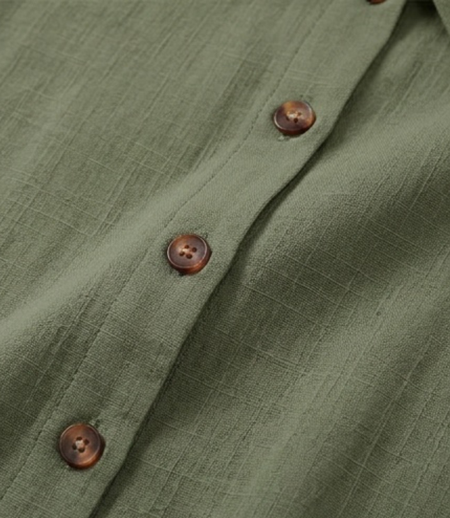 Women's Summer Blouse with Peter Pan Collar and Buttons