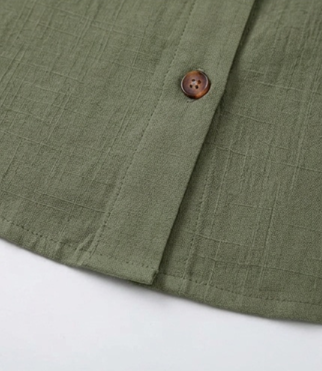 Women's Summer Blouse with Peter Pan Collar and Buttons
