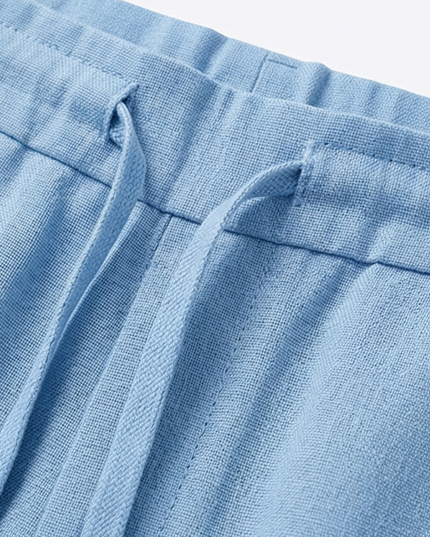 Women's Summer Pants with Drawstring Waist and Cropped Hem
