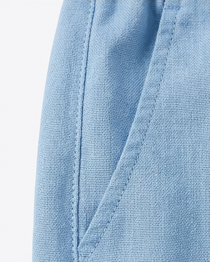Women's Summer Pants with Drawstring Waist and Cropped Hem