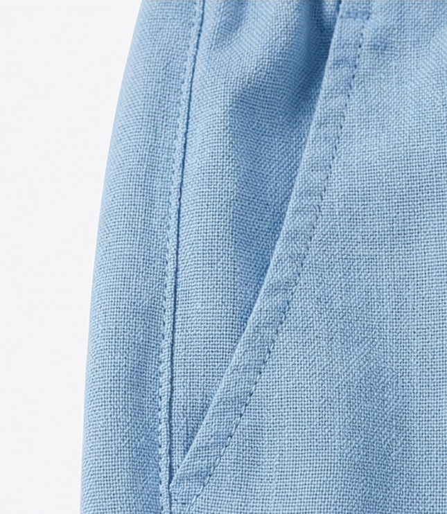 Women's Summer Pants with Drawstring Waist and Cropped Hem