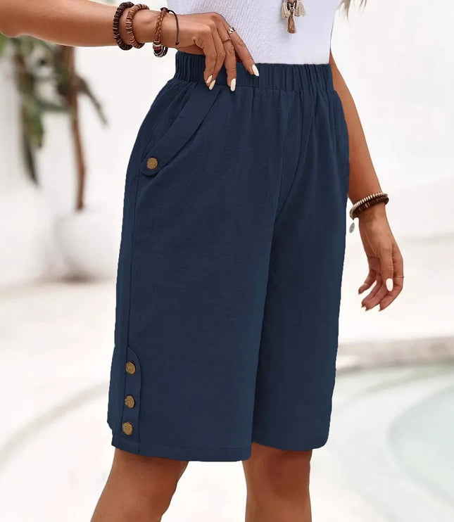 Women's Summer Shorts with a Relaxed Leg and Elastic Waist