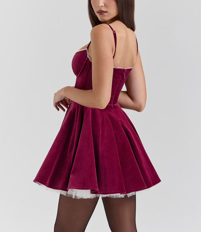 Women's Sweetheart Neck Skater Mini Homecoming Party Dress