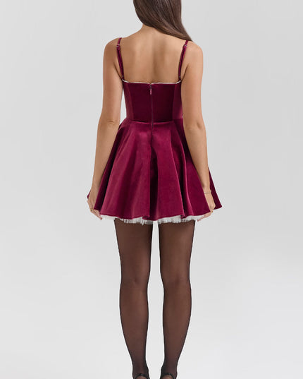 Women's Sweetheart Neck Skater Mini Homecoming Party Dress