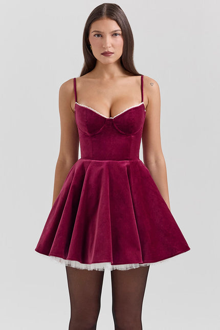 Women's Sweetheart Neck Skater Mini Homecoming Party Dress