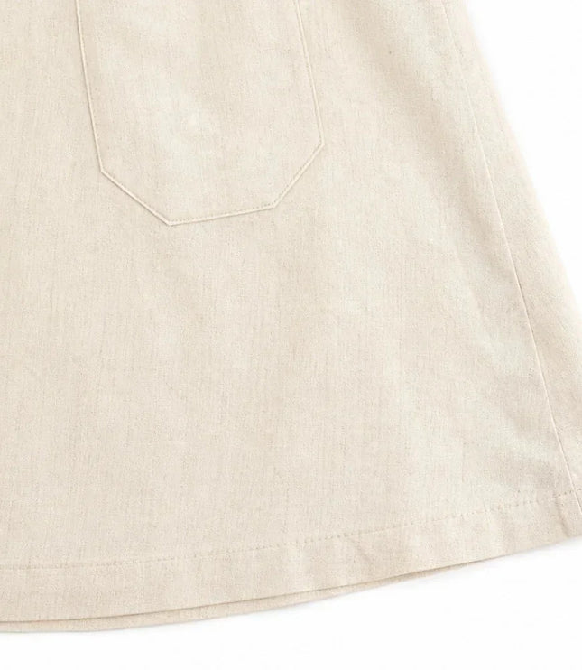 Women's Tank Dress with a Button Front and Deep Pockets