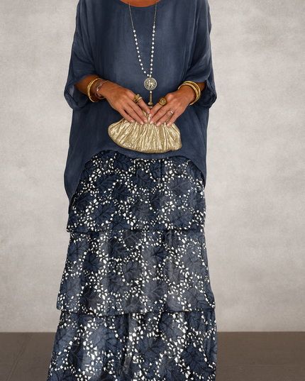 Women's Tiered Maxi Dress in a Relaxed Fit with Soft Layers