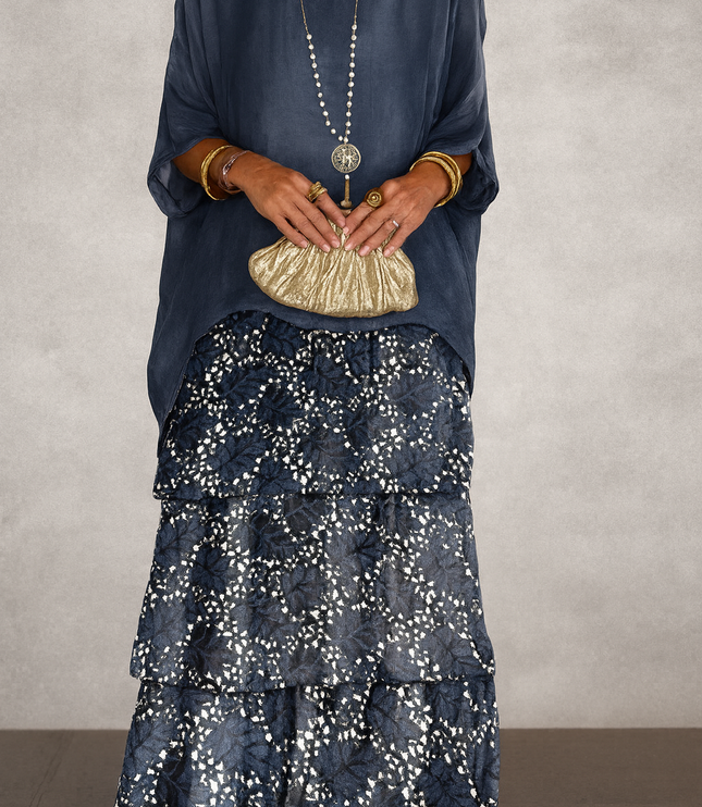 Women's Tiered Maxi Dress in a Relaxed Fit with Soft Layers