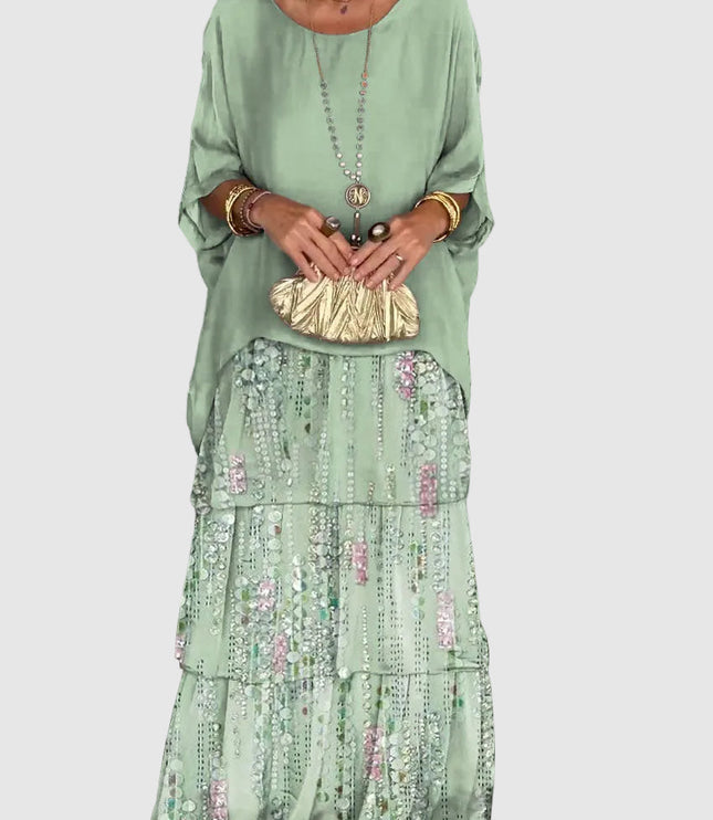 Women's Tiered Maxi Dress in a Relaxed Fit with Soft Layers