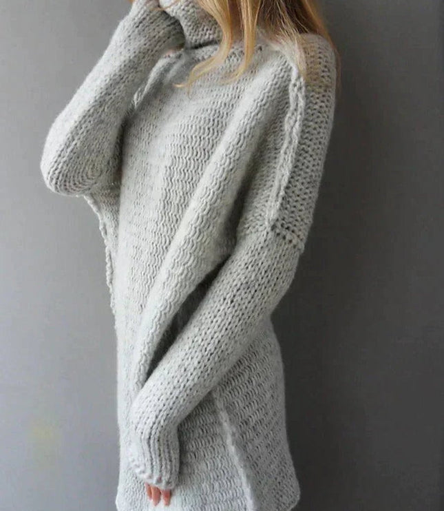 Women's Turtleneck Sweater in an Oversized Chunky Knit
