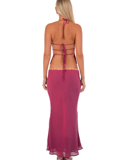 Women's Two Piece Co-ord Set Crop Top and Skirt Summer