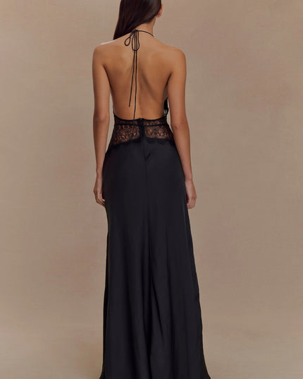 Women's V-Neck Polka Dot Maxi Dress for Summer Weddings