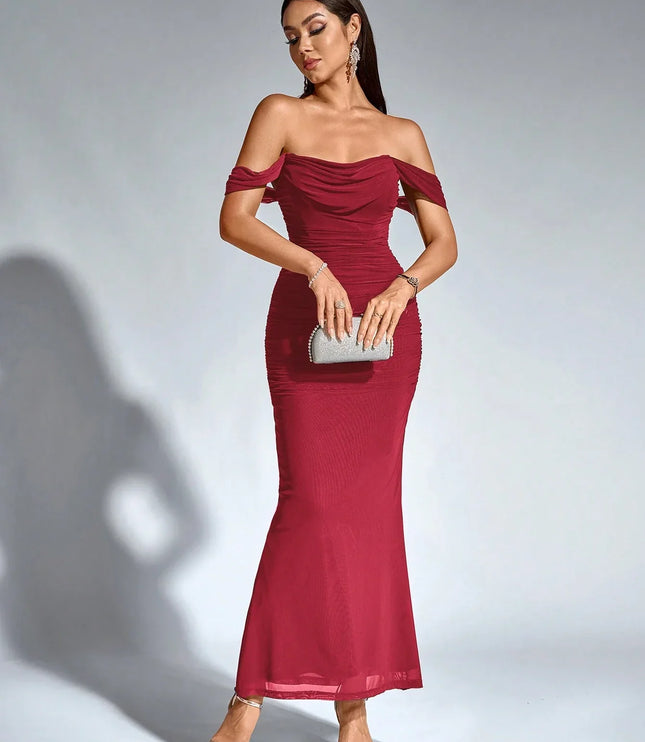 Women's V-Neck Sleeveless Flowy Homecoming Maxi Dress