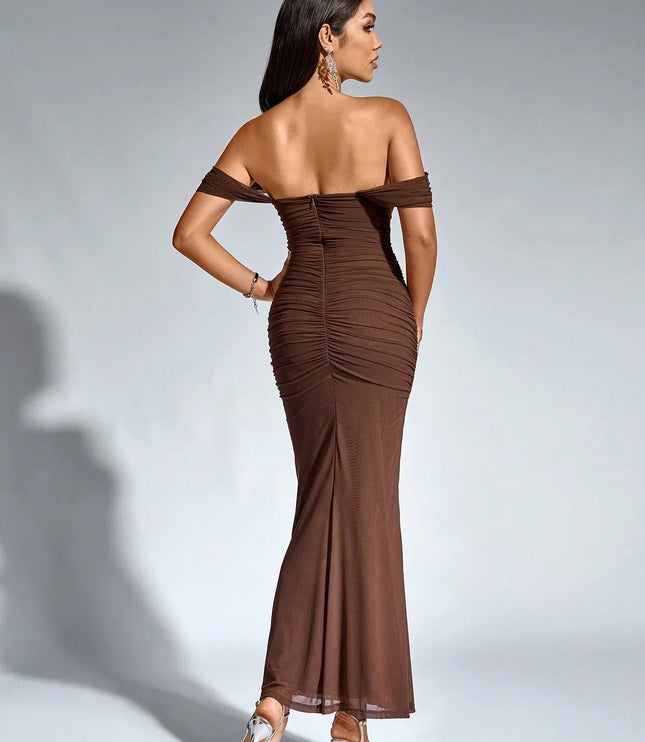 Women's V-Neck Sleeveless Flowy Homecoming Maxi Dress