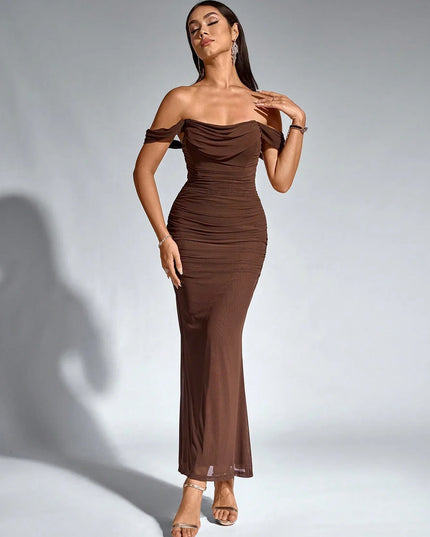 Women's V-Neck Sleeveless Flowy Homecoming Maxi Dress