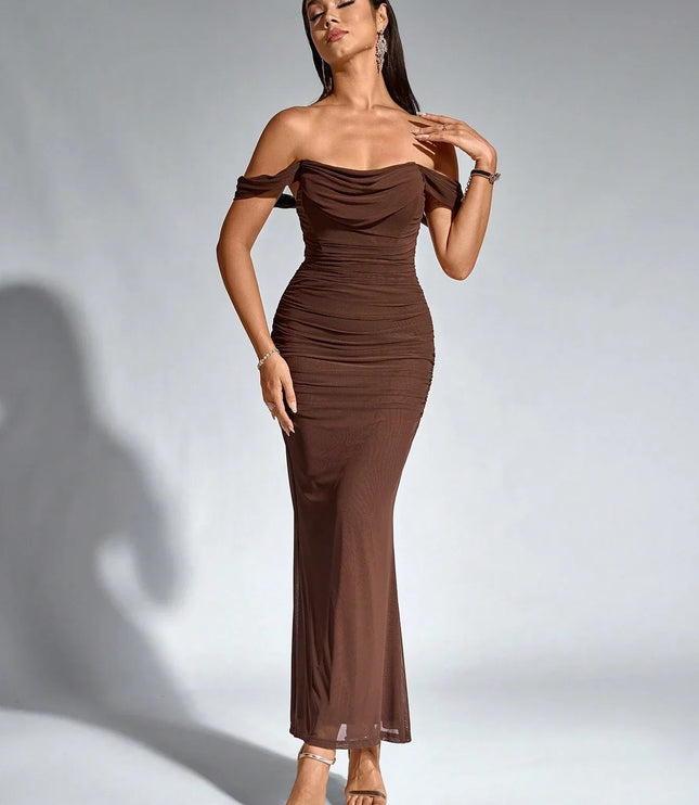 Women's V-Neck Sleeveless Flowy Homecoming Maxi Dress