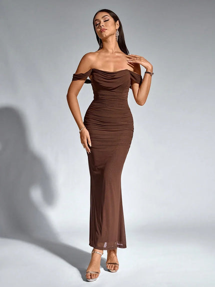 Women's V-Neck Sleeveless Flowy Homecoming Maxi Dress