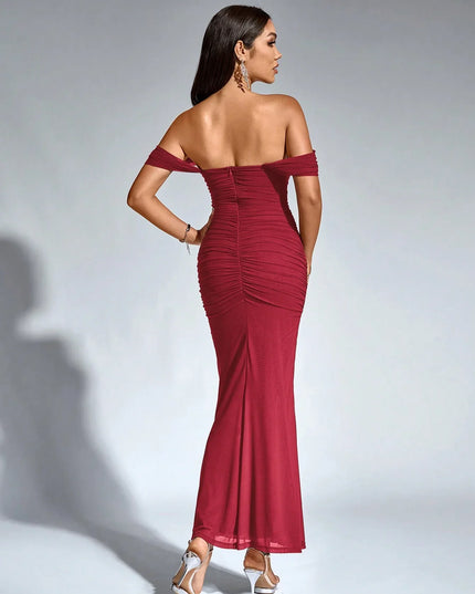 Women's V-Neck Sleeveless Flowy Homecoming Maxi Dress