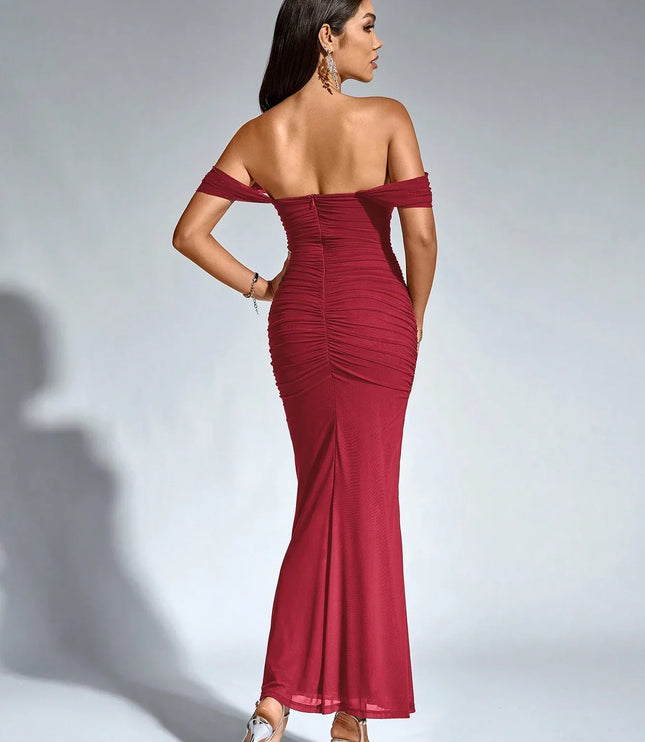 Women's V-Neck Sleeveless Flowy Homecoming Maxi Dress