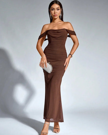 Women's V-Neck Sleeveless Flowy Homecoming Maxi Dress