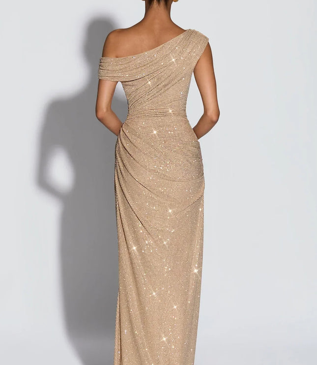 Women's V-Neck Sleeveless Flowy Wedding Guest Maxi Dress