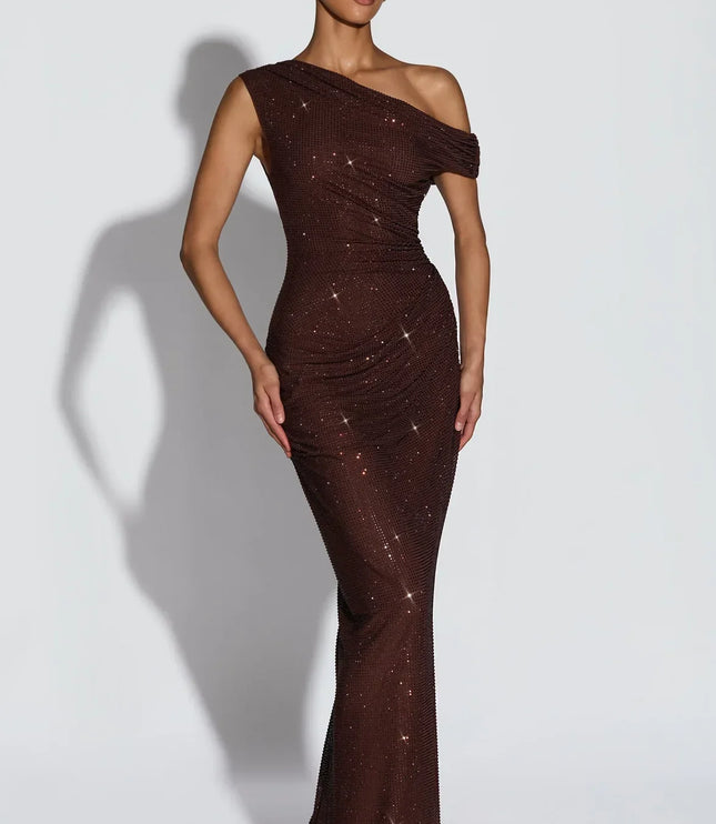 Women's V-Neck Sleeveless Flowy Wedding Guest Maxi Dress